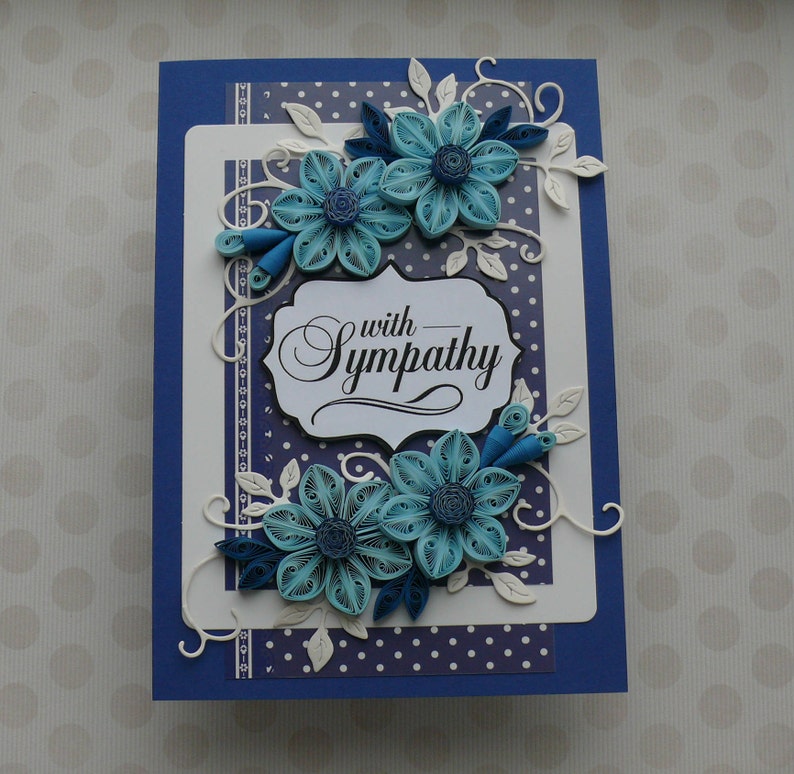 Quilling Sympathy Card Etsy