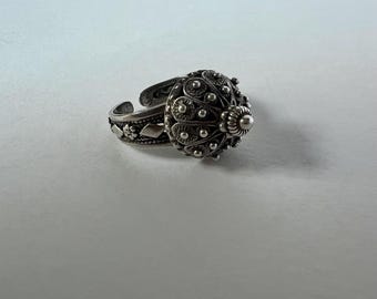 Vintage Jewish Yemenite silver ring from artist Moshe David