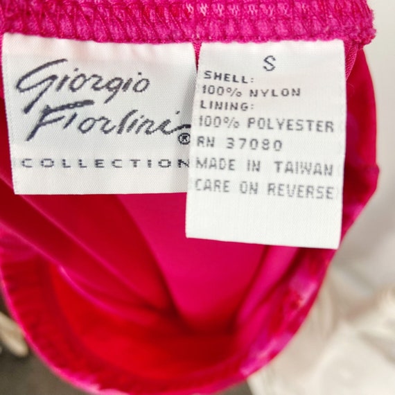 Giorgio Fiorlini Floral Mesh Skirt Set S Hot Pink… - image 5