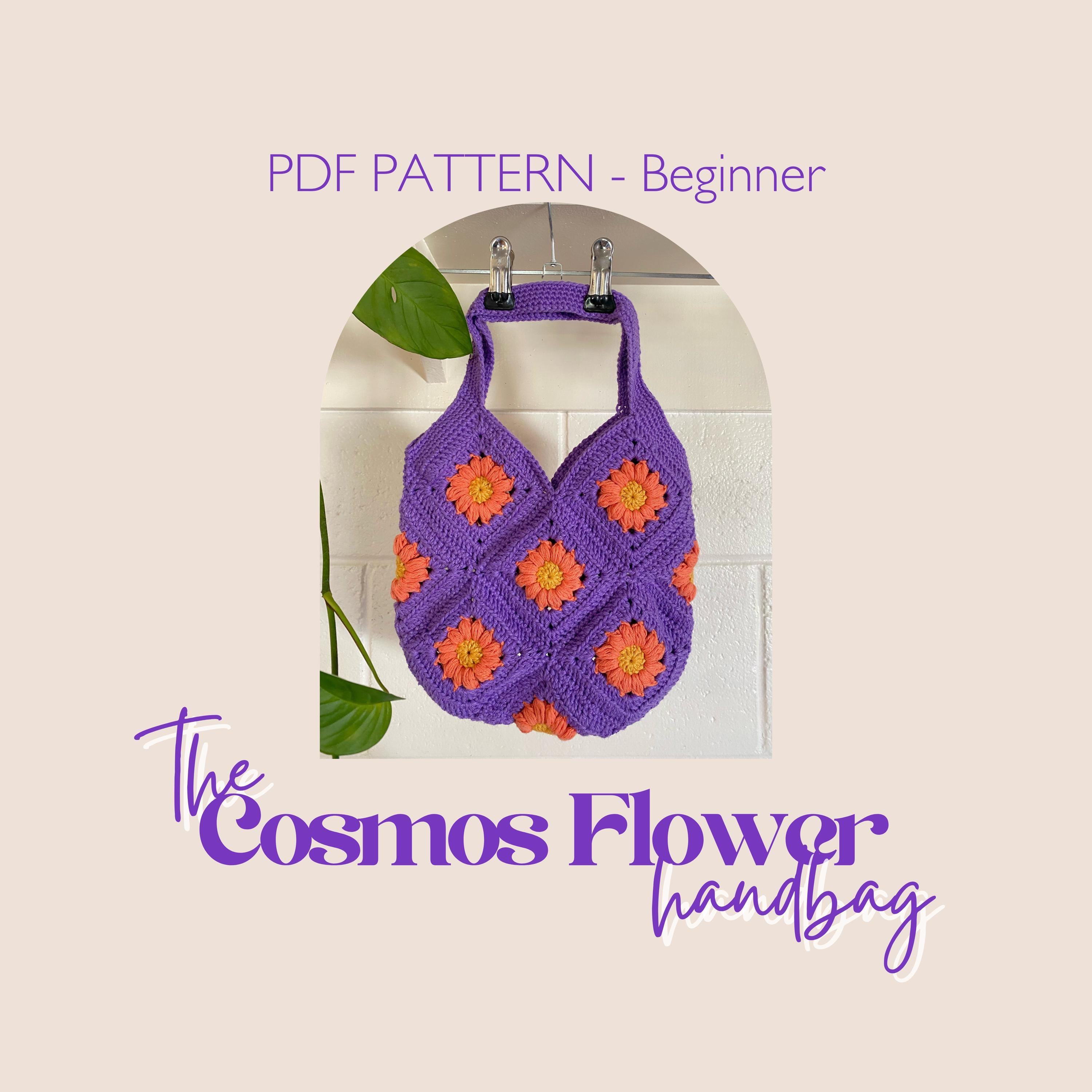 Cosmos Flower Handbag | Handmade Bag | Beginner | Crochet Puff