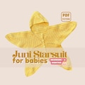 Juni Starsuit for Babies | Newborn \u2013 6 months | Crochet Baby Costume | Intermediate | Baby Shower Gift Pattern | PDF Download