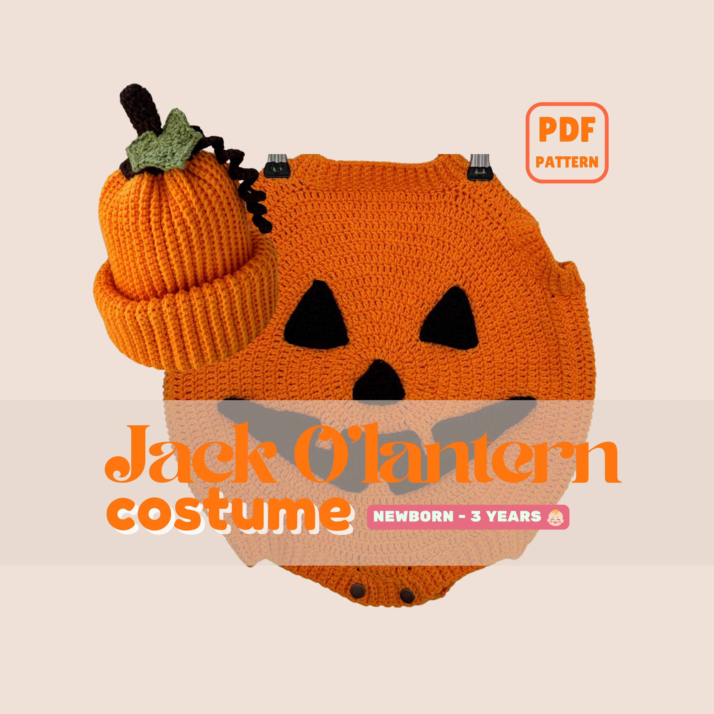 Wamvp Costume Halloween Bébé Garçon Citrouille D'Halloween Barboteuse + Pantalon + Chapeau 3PCS 0-18Mois