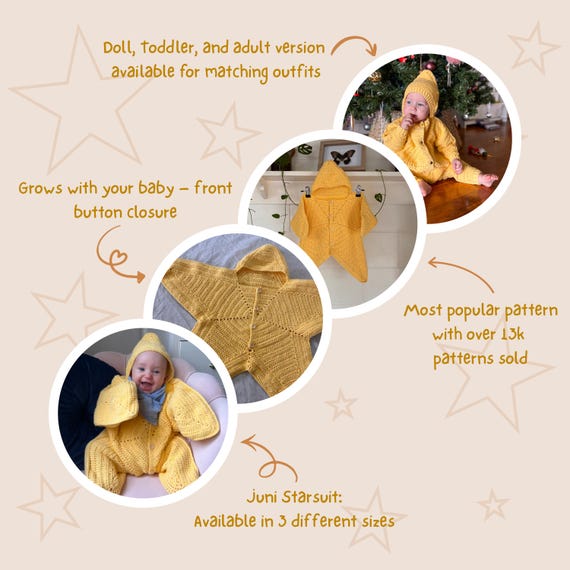 Juni Starsuit for Babies | Newborn – 6 Months | Crochet Baby