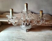 2 wall lights in glass and Crystal, Murano style, Kare Schonhofen pendants