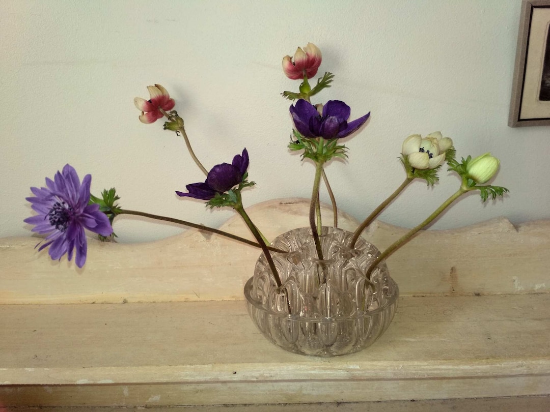 Old Vase Soliflore, Round Glass Flower Vase, Original Pencil Holder Etsy