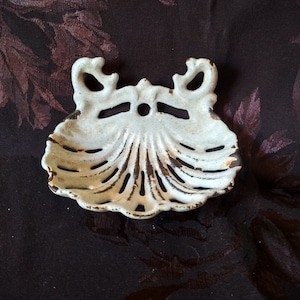 Old wrought iron wall soap dish - bathroom decoration, art deco kitchen decoration