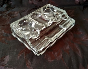 Old inkwell glass pen holder