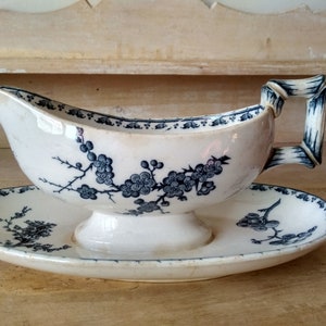 Old iron earth sausage - French festive table 1900 - Sarreguemines &quot;carmen&quot; earthenware