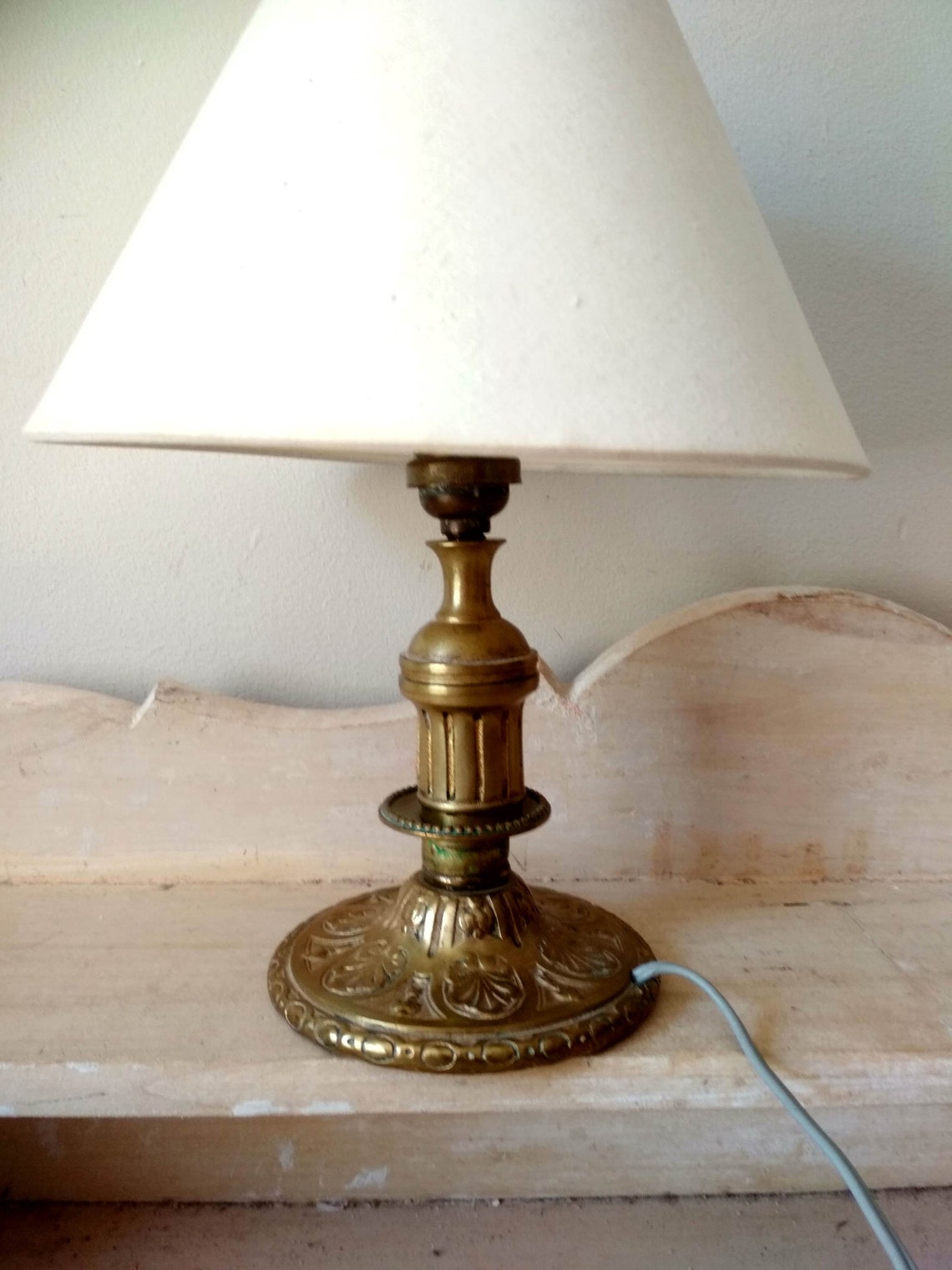 Lampe de chevet bougeoir en bronze doré style louis XVI monté Etsy