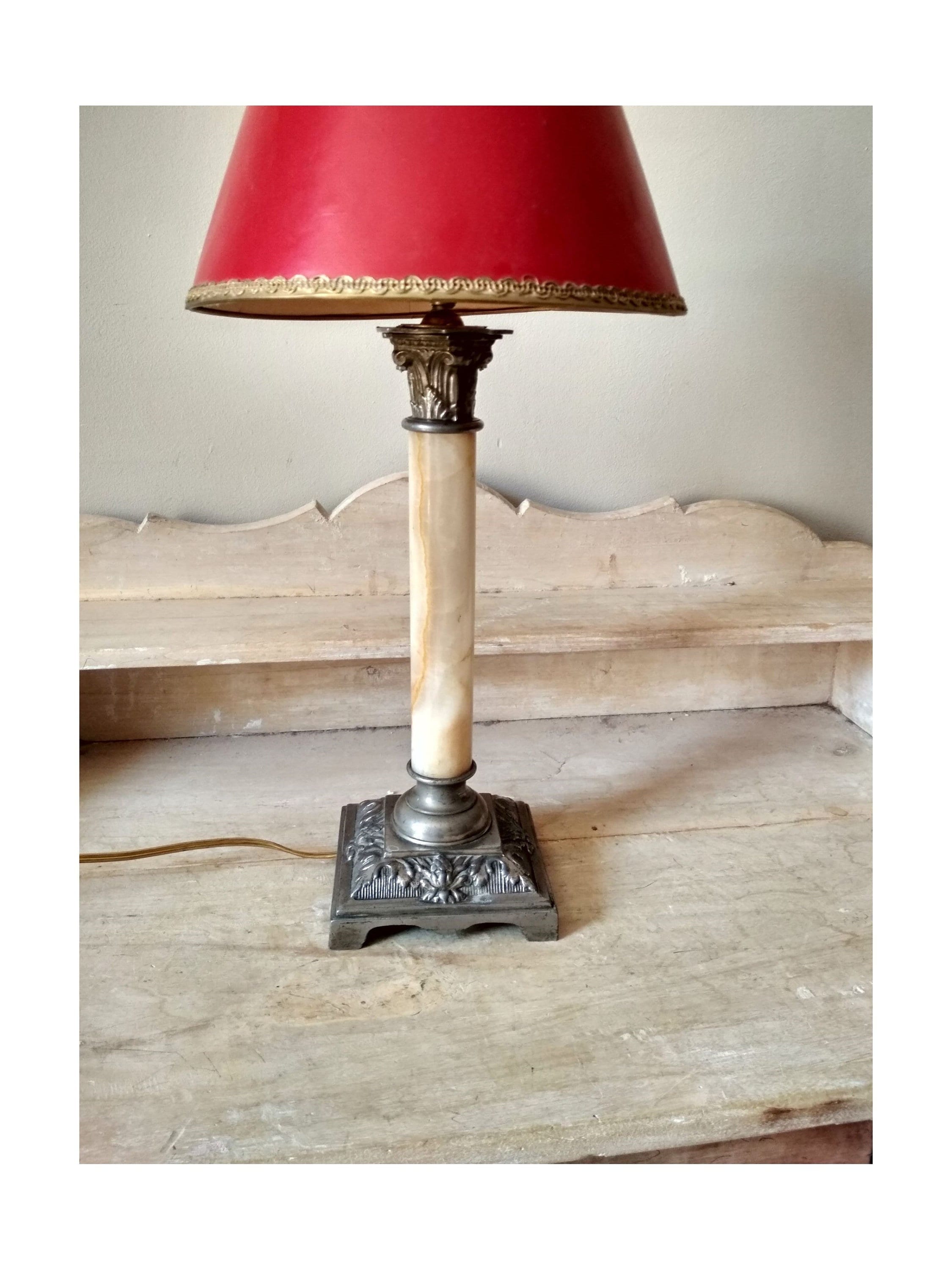 Antique lamp base