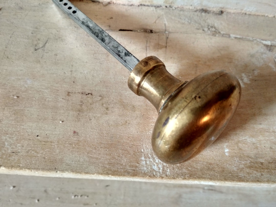 Ancienne poignée de porte ronde en laiton bouton de porte - Etsy France