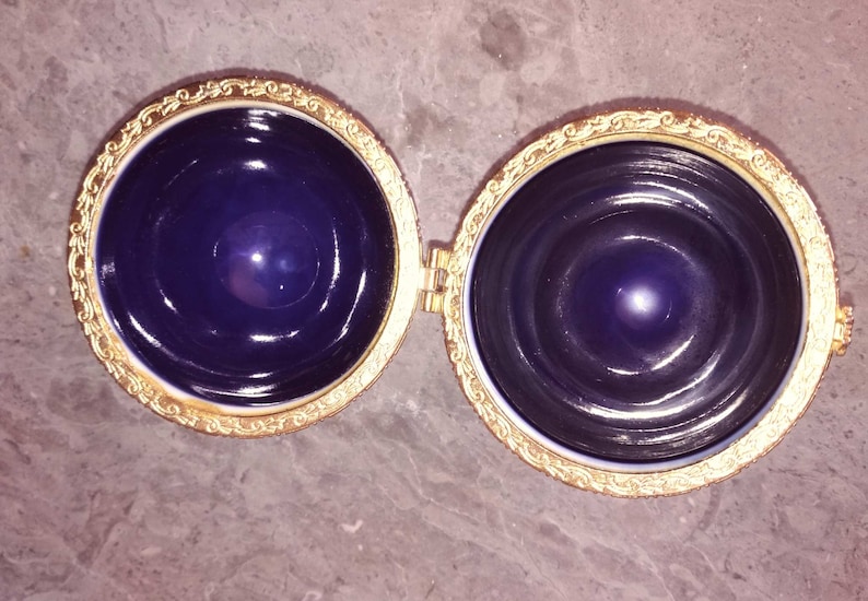 Faberg\u00e9 style egg Jewelry box Easter egg porcelain