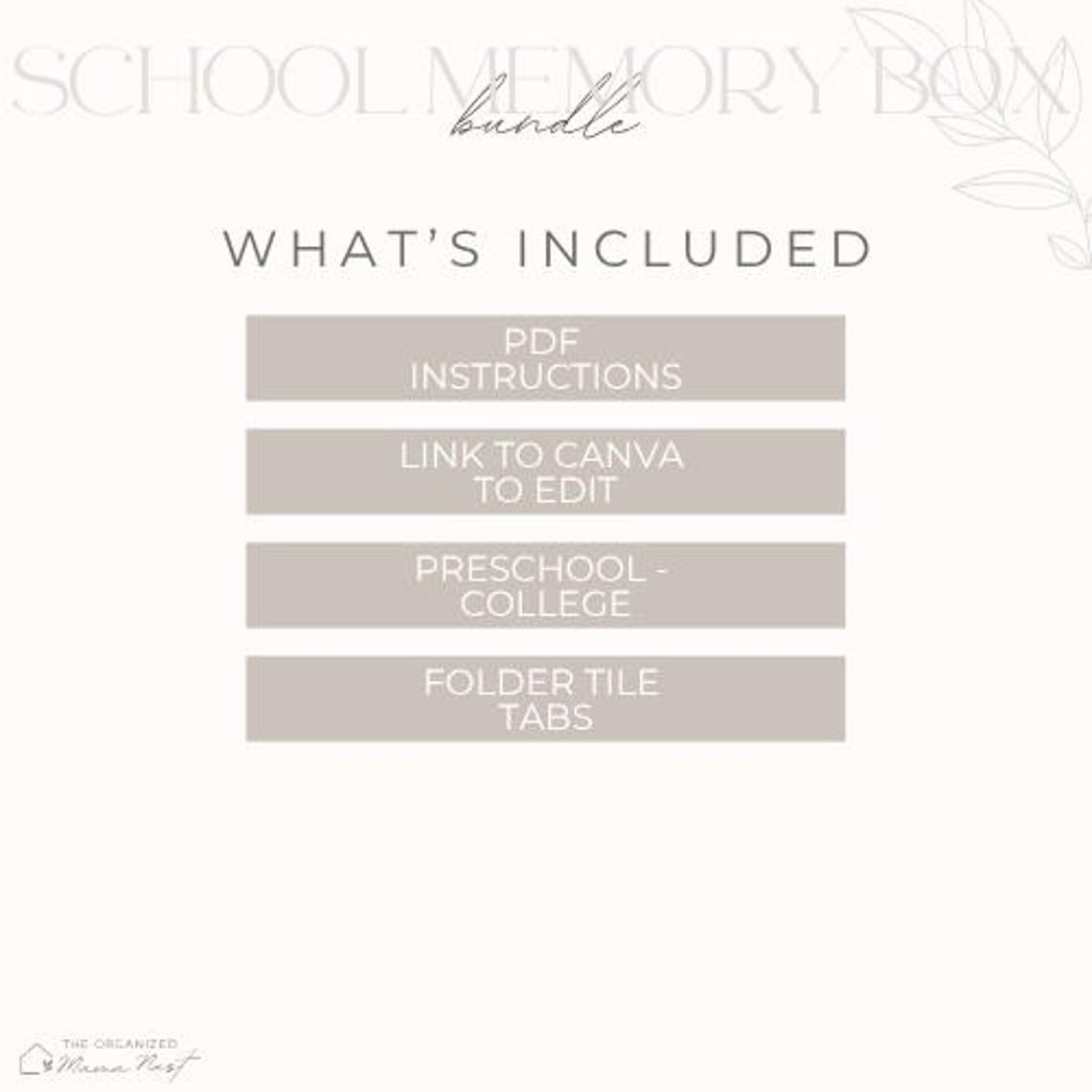 School Memory Box Printables | Kids Keepsake Binder Kit for School ...