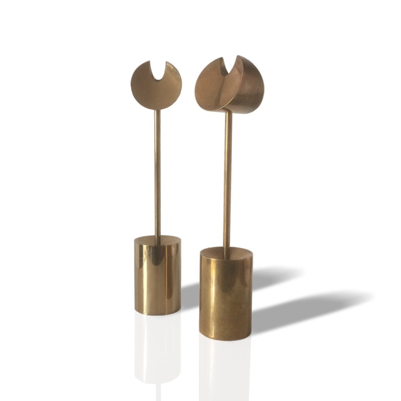 Pierre Forsell, Skultuna, Paire de Bougeoirs, Circa 60.