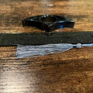 Black with Glitter Page Holder and Bookmark