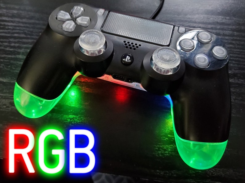 Controller RGB PS4 Controller wireless Sony con mod LED RGB Etsy