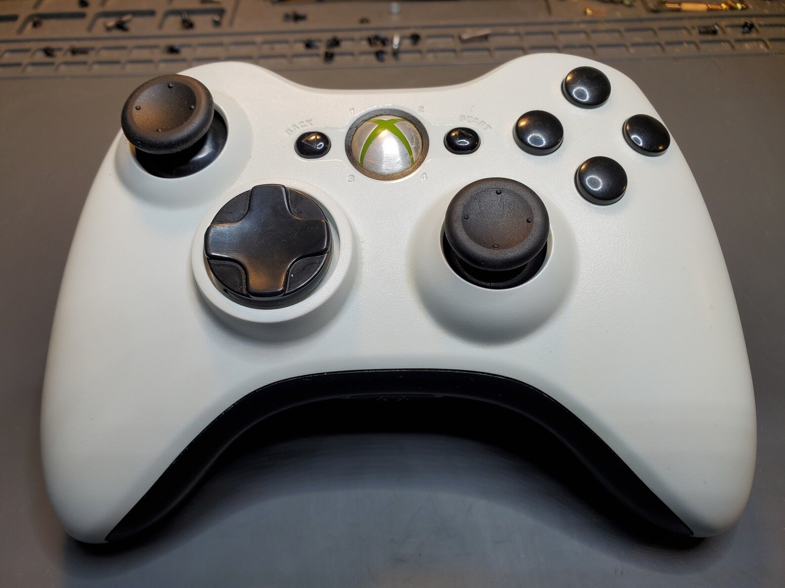 Custom Xbox 360 Wireless Controller Black & White Etsy
