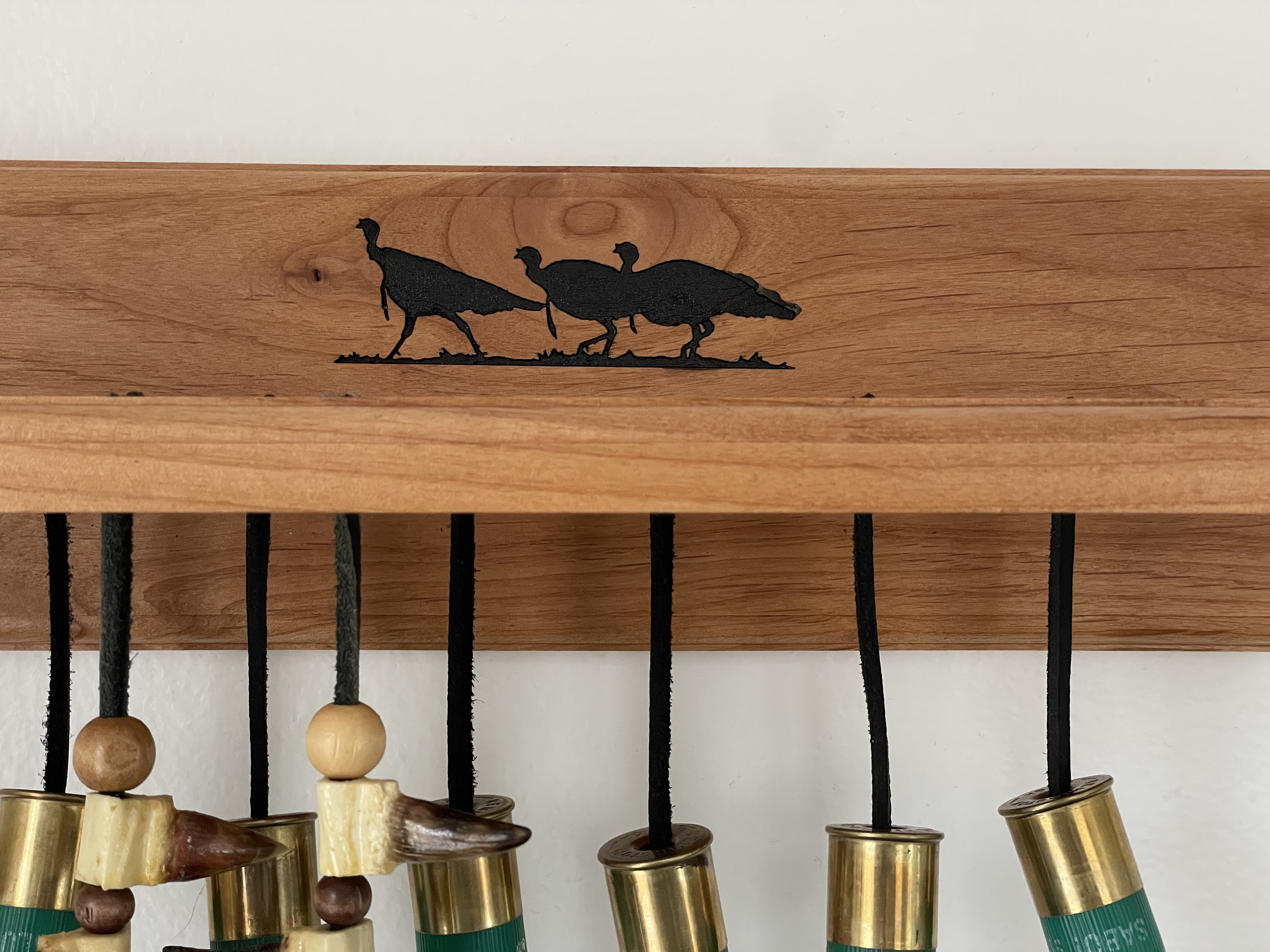 Wild Turkey Laser Engraved Beard & Spur Display Alder Etsy