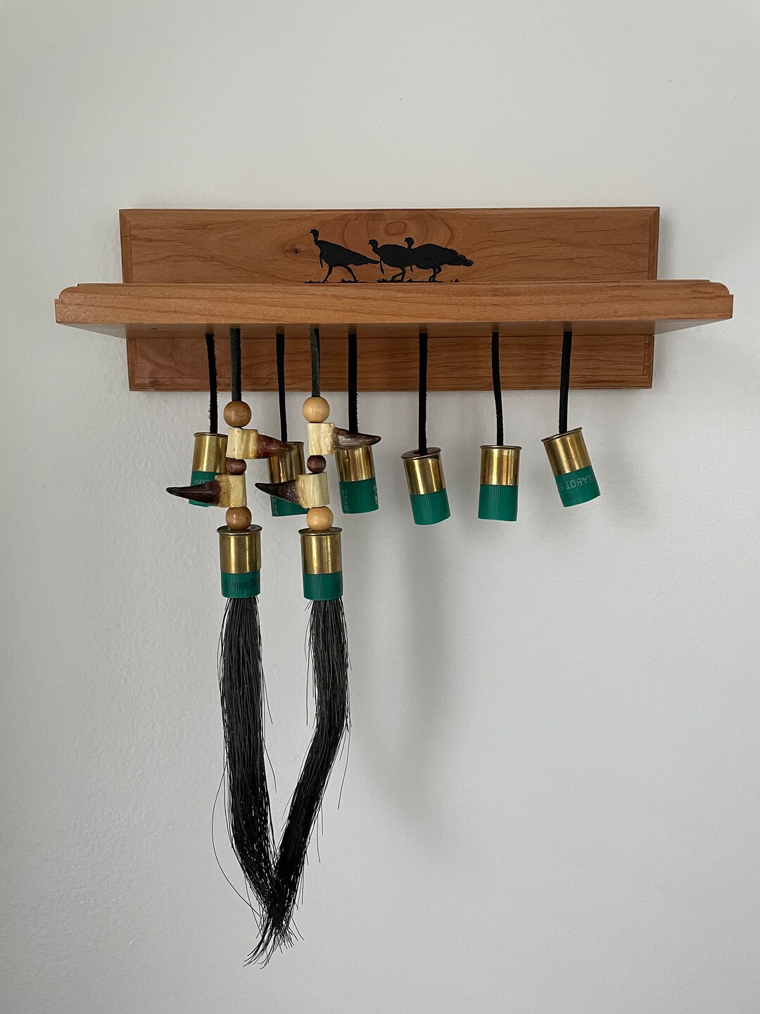 Wild Turkey Laser Engraved Beard & Spur Display Alder Etsy