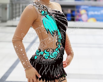 Competition rhythmic gymnastics leotard RG-Leotard acrobatics suit show dance dress.  Sport acrobatics Rock'n'Roll Twirling