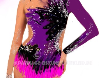 RSG Anzug Anzug für rhythmische Sportgymnastik Rhythmische Gymnastik Akrobatikanzug Akrobatischer Rock'n'Roll Twirling Tanzkleid Showtanz