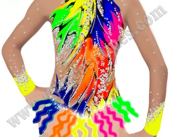 22 RSG Anzug Anzug für rhythmische Sportgymnastik Rhythmische Gymnastik Akrobatikanzug Akrobatischer Rock'n'Roll Twirling Tanzkleid Showtanz