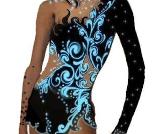 RG - Leotard competition  rhythmic gymnastics leotard acrobatics suit Acrobatic Rock&#39;n Roll Twirling dance dress