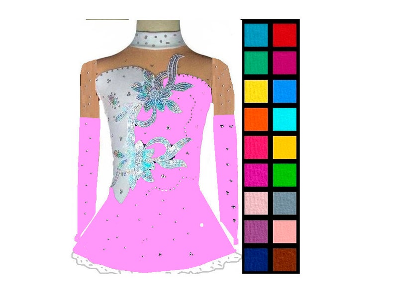 Acrobatic Rock/'n/'Roll show dance Figure skating dress roller skating dress Twirling,
