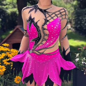 Figure skating dress for ice skating Freestyle dress Roller skating Circus suit Carnival dress Rhythmic gymnastics suit Show dance Catsuit