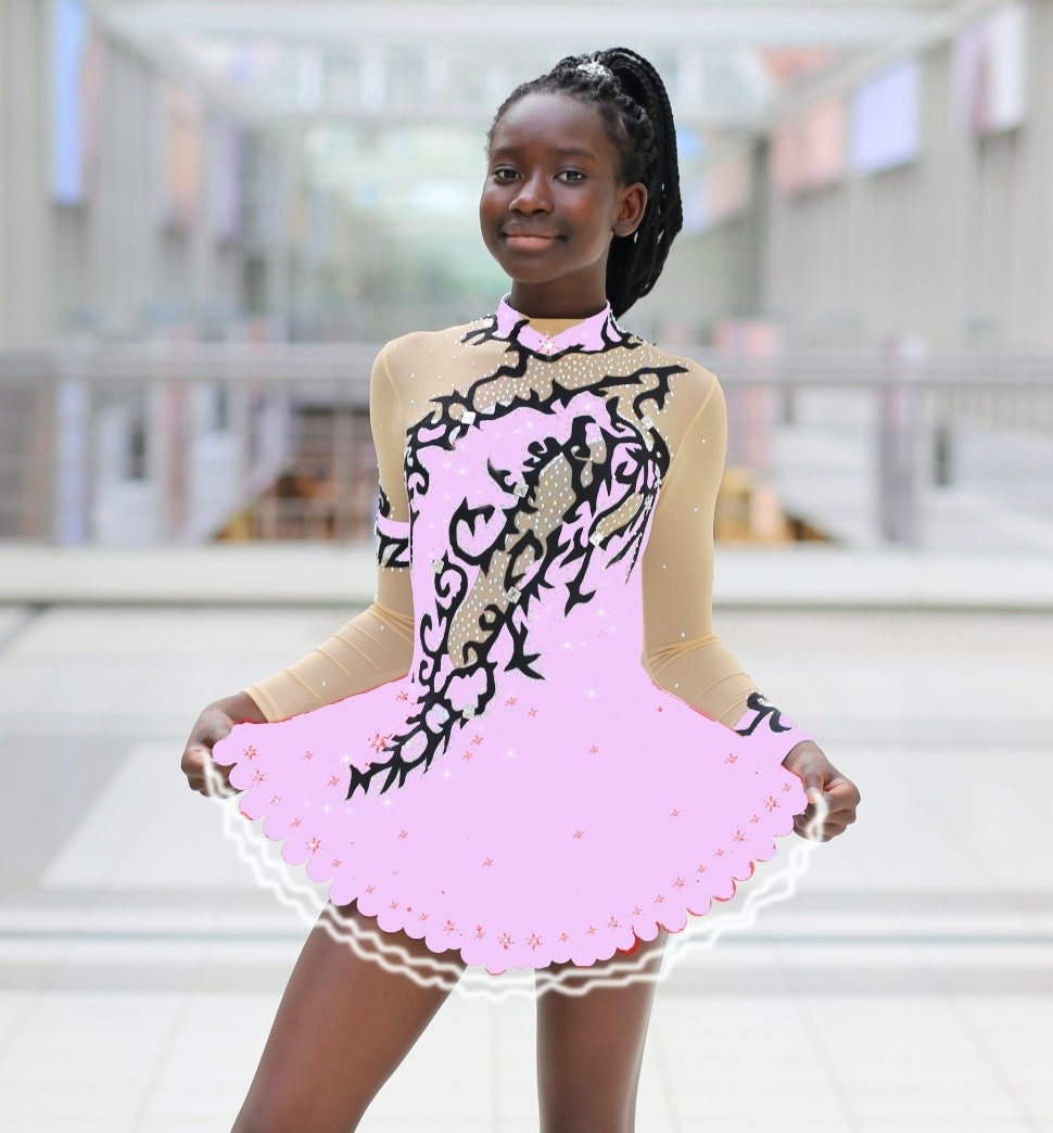 Figure skating dress for ice skating Freestyle dress Roller skating Circus suit Carnival dress Rhythmic gymnastics suit Show dance Catsuit