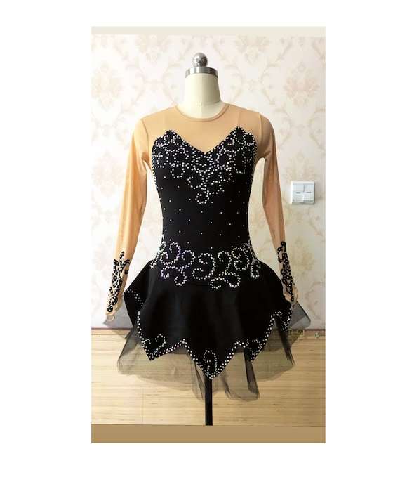 38 Eiskunstlaufkleid Rollkunstlaufkleid Kürkleid Eiskunstlauf Kleid Showtanzkleid Akrobatischer Rock'n' Roll Karnevalkleid Eistanzkleid