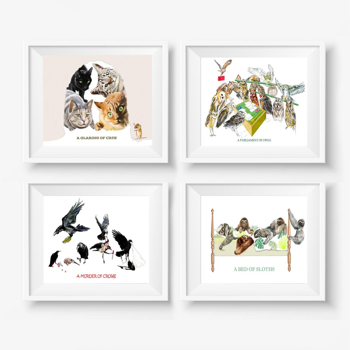 A Flamboyance of Flamingos Collective Noun Print - Etsy