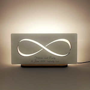 Wedding gifts, wooden wedding decoration, personalized anniversary gifts, gifts with dedication, night light with name