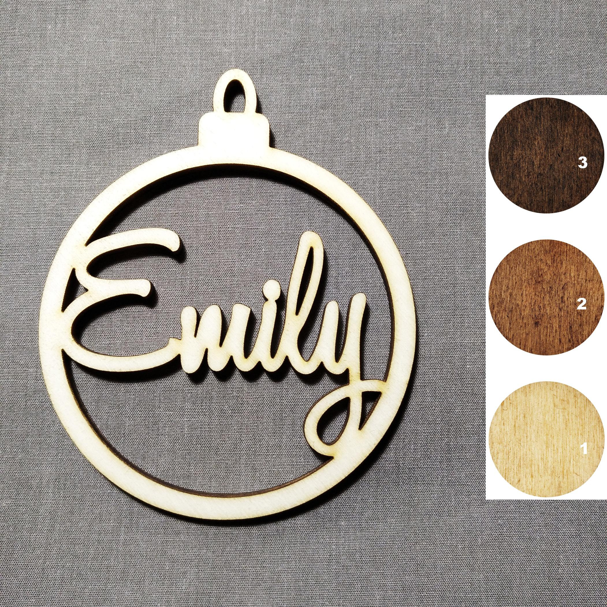 Wooden Name Christmas Ball Custom Christmas Balls Personalized Christmas Tree Decoration