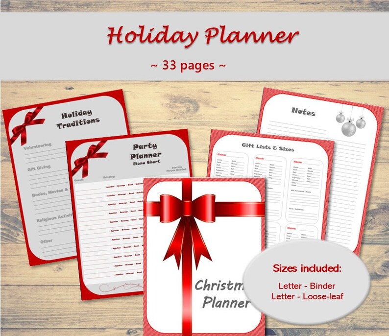 Holiday Planner Christmas Organizer Etsy
