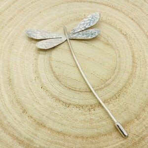 Dragonfly Brooch: Handmade, Sterling Silver image 4