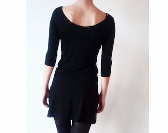 Minimalist Jersey Dress: Women's Open Back Cocktail Party Dress