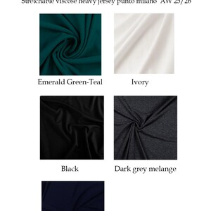 Heavy Jersey Minimalist Long Turtleneck Dress: Loose Fitting Long Sleeves High Collar Kaftan image 5