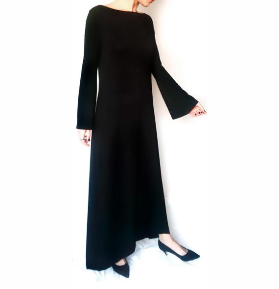 bell sleeve black maxi dress Bell Sleeve Goddess Maxi Dress main image 0