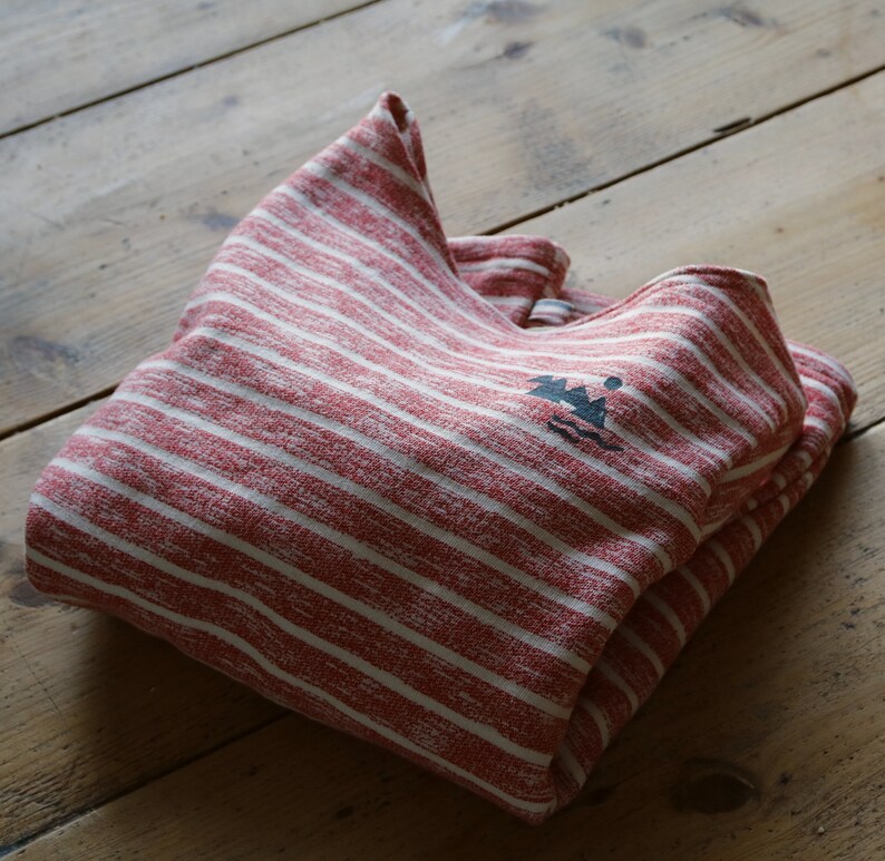 Red-White Stripes with Selectable Motif Kids/' Cotton Sweater