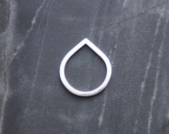 Sterling Silver Teardrop Minimalist Ring, Skinny Ring, 2mm Stacking Ring, Handmade Silver Ring, Dainty Ring, Geometric ring, Gift for her