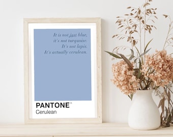 The Devil Wears Prada | Poster | It's Cerulean | Quote print | movie print | movie quote | iconic quote | Digital prints