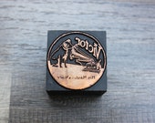 Antique RCA Victor Nipper Dog Gramophone Letterpress Stamp His Master 39 s Voice Copper Wood Printing Block