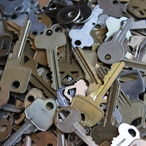 Vintage STAMPING Keys Mystery Lot of 10 For STAMPABLE for Jewelry Making