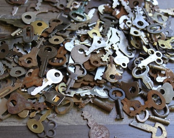 Vintage Miniature Keys Mystery Lot of 10