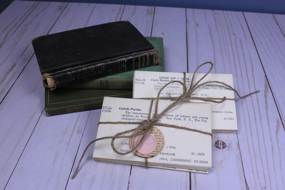 Vintage Library Card Catalog Cards for Crafting and Collage Etsy