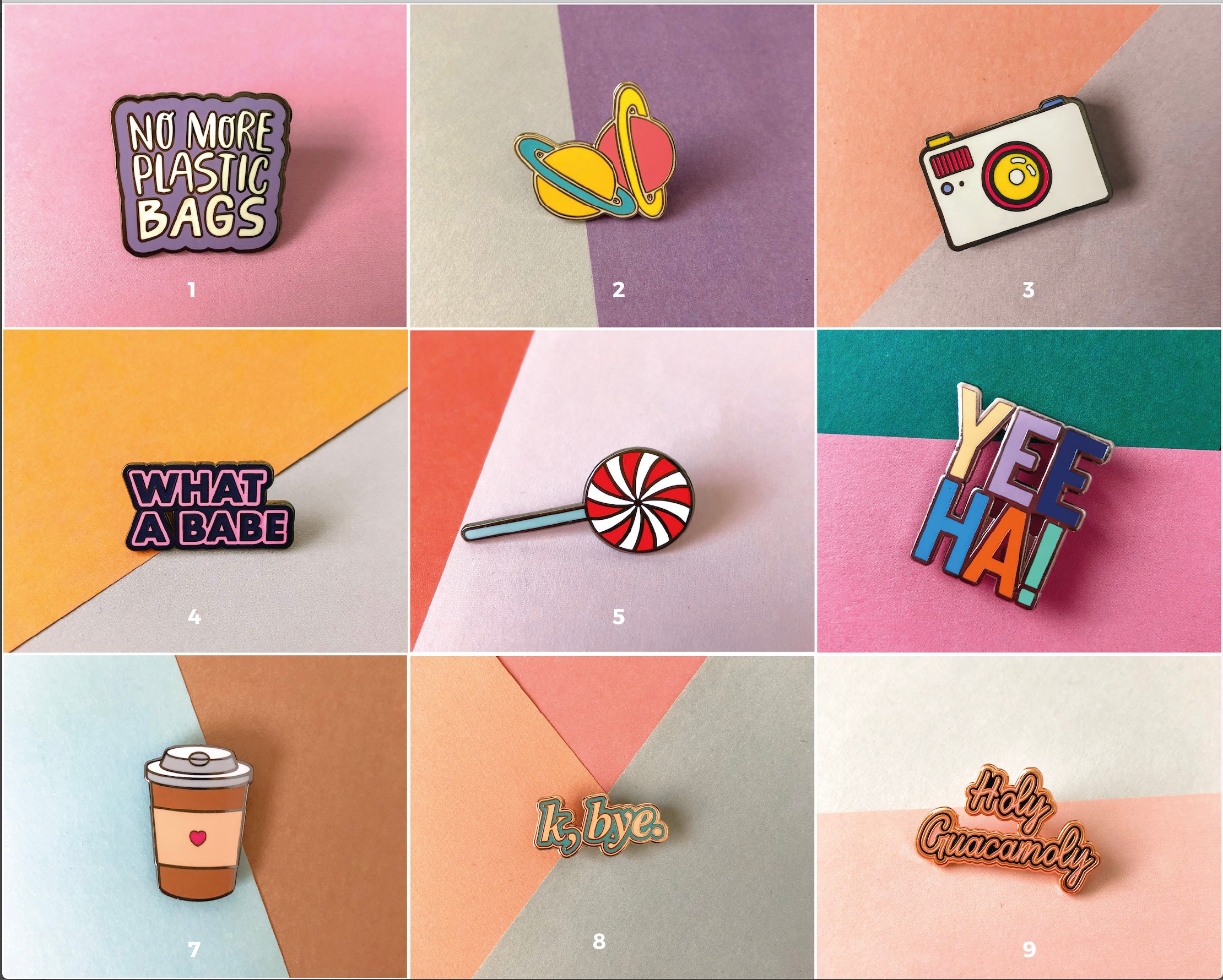 Enamel Pin Set Pick & Mix Hard Enamel Pin Set Gift Set Pin Etsy