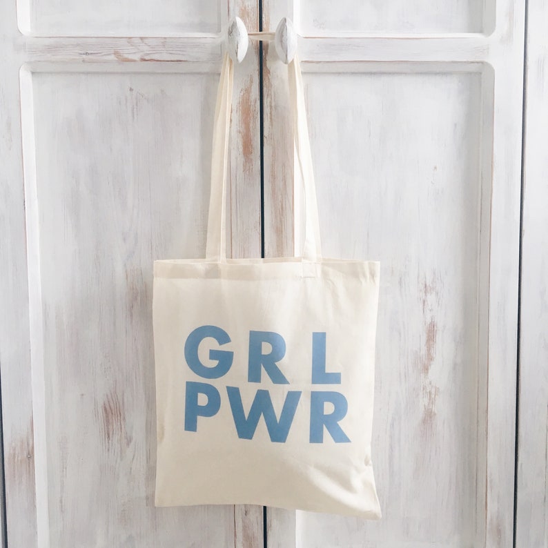 Girl Power Canvas Bag GRL PWR Tote bag Canvas Tote Bag Etsy