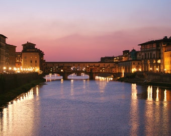 Ponte Vecchio, Florence Photography, Italy Photography, Travel, Sunset