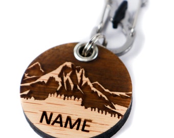 Mount Assiniboine - Wood Pet ID Tag
